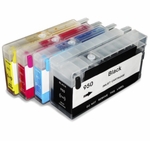 HP 950 / HP 951 Refillable Ink Cartridge with Reset Chip, for HP OfficeJet Pro 8600 8610 8620 8100 8630 8660 8640 8615 8625 276DW 251DW 271DW printers 